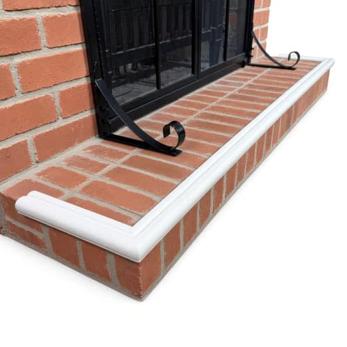 KidKusion Hearth Cushion | Made in USA | Taupe | 8.33 Ft of Padding | Child Safety, Edge and Corner Guard, Baby Proof Fireplace Bumper
