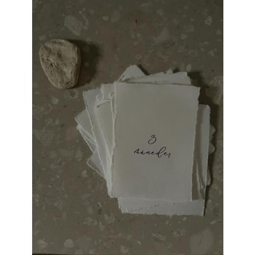 Baby milestone cards from handmade cotton paper | 1-12 months