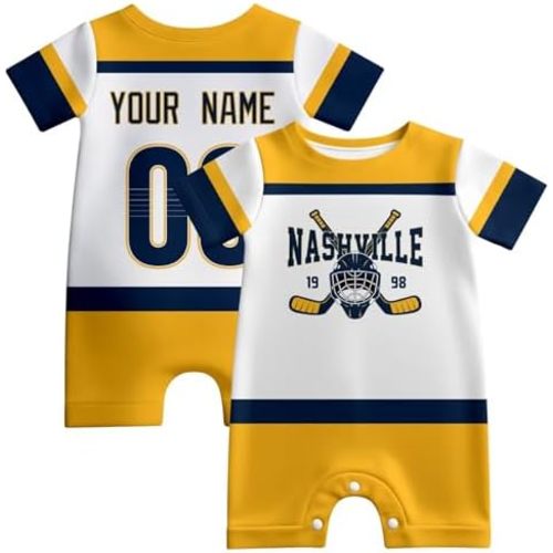 KREDE Baby Clothes Unisex Baby Rompers Custom Name and Number for Baby Boys Bodysuit