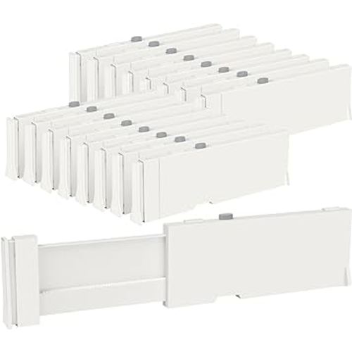 Amazon.com: Vtopmart Drawer Dividers for Clothes 16 Pack, Adjustable 4" High Expandable from 11.6"-17" Dresser Drawer Organizer, Plastic Separators for Dresser, Baby Clothing, Kitchen, Cosmetic and Office Storage : Home & Kitchen