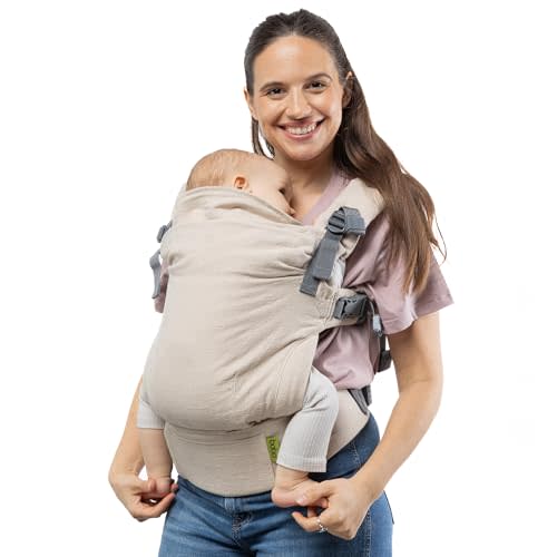Boba X Baby Carrier Newborn to Toddler - Breathable Linen Blend, Certified Hip Healthy, Lightweight, Petite to Plus Size 7-45 lbs, Micro-Adjustable Baby Carrier from Newborn (Linen Pampas)
