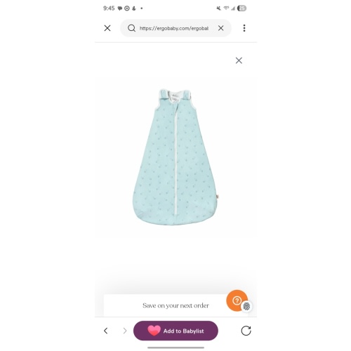 Ergobaby Classic Sleep Bag: Agean Fish