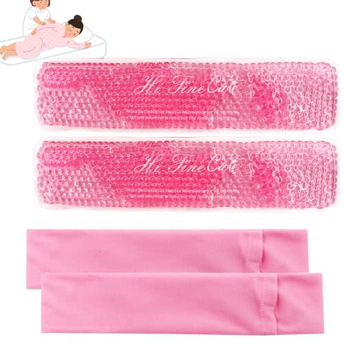 2 PCS Reusable Perineal Cooling Pad, Hemorrhoid and Perineal Ice Packs, Postpartum and Hemorrhoid Pain Relief, Hot & Cold Packs for Women After Pregnancy and Delivery(10X2.4in) Washable Sleeves
