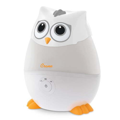 Crane Baby Mini-Adorable Snow Owl 0.5 Gal. Baby Humidifier, Cool Mist with Aroma Tray & Night Light