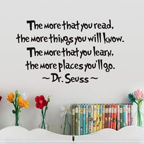 Kids Room Decals Inspirational Quotes Baby Bedroom Wall Stickers Nursery Decor,Dr.Seuss Saying Decals