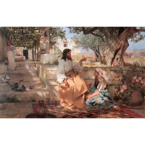 Martha and Mary with Jesus