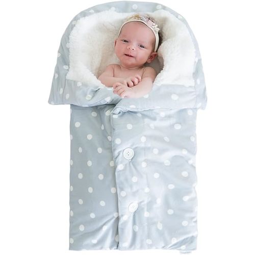 The Swaddle Blanket - White Dots - Sleep Swaddle Blankets For Baby Boy & Girl - Infant Sleep Sack 0-3 Months - Newborn Wrap - Newborn Essentials For Baby