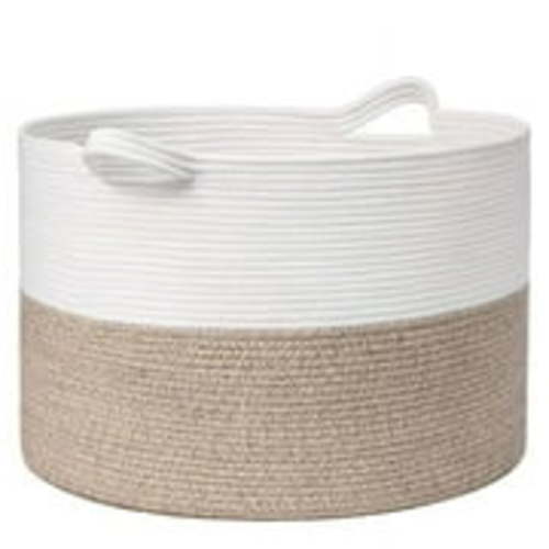 large woven basket with handles