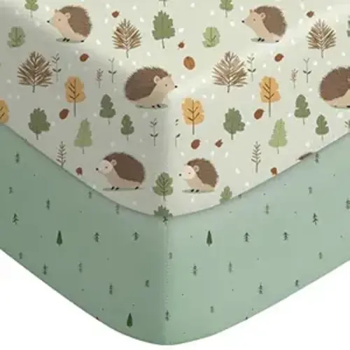 Baby Crib Sheets for Boys Girls Neutral, 2 Pack Crib Mattress Sheet for Standard Crib and Toddler Mattress, Super Soft Breathable Fitted Crib Sheet, 52" x 28"