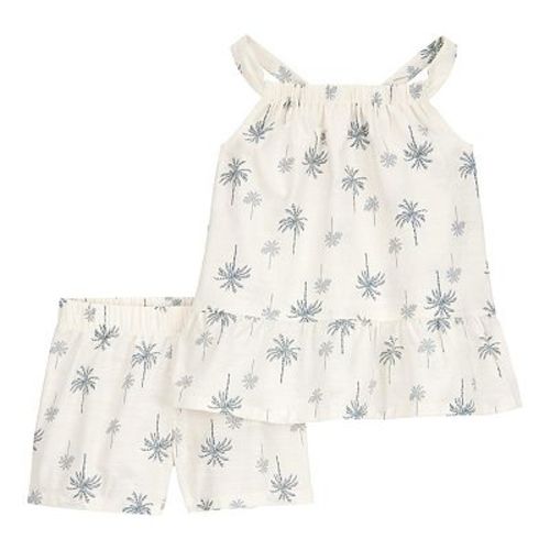 Baby Girl Carter's Palm Tree Floral Tank and Shorts 2-Piece Set