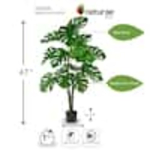 NATURAE DECOR Artificial 47 in. Monstera Indoor and Outdoor Plants OUT-MONS-47BC
