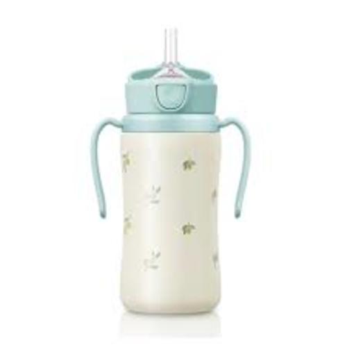 Grosmimi Stainless Steel Straw Cup with Flip Top - 10oz ...