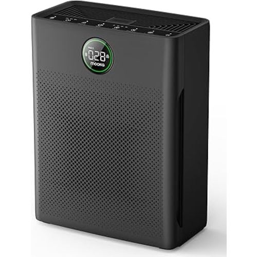 Air Purifiers for Home Large Room up to 2200sq.ft, MOOKA Air Purifier for Home Pets with Washable Filter, PM 2.5 Display Air Quality Sensor Air Cleaner for Bedroom, Dorm Room, Pets, Office PR1