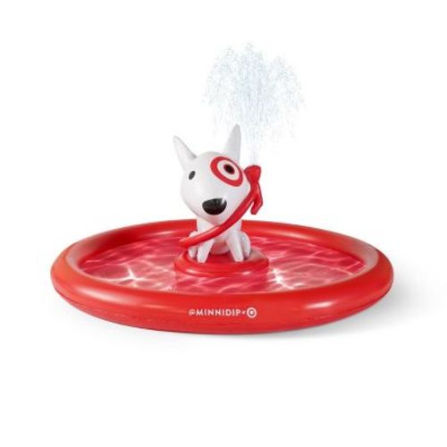 MINNIDIP Target Fountain Bullseye: PVC Outdoor Play Sprinkler for Kids