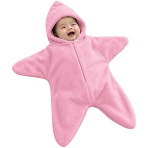 Baby Starfish Onesie Fleece Wearable Swaddle Bag Newborn Romper