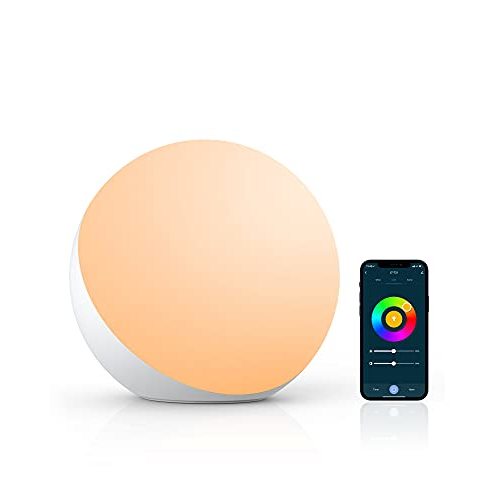 Hifree Smart Table Lamp, Dimmable Desk Lamp with App/Voice Control, LED RGB Color Changing Touch Lamp, Night Lamp for Bedroom Compatible with Alexa