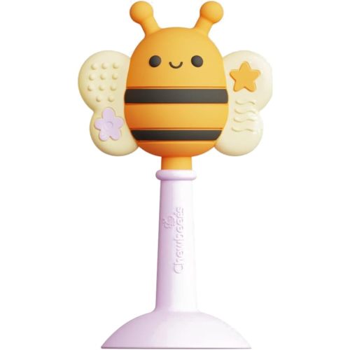 Chewbee's Bee Teething Toy for Babies 3-6 Months, Silicone Teether Rattle