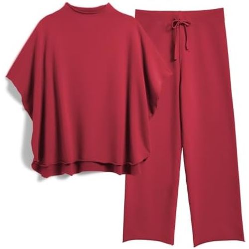 SeeLuNa Lounge Sets for Women Short Sleeve Top Wide Leg Pants Workout Set