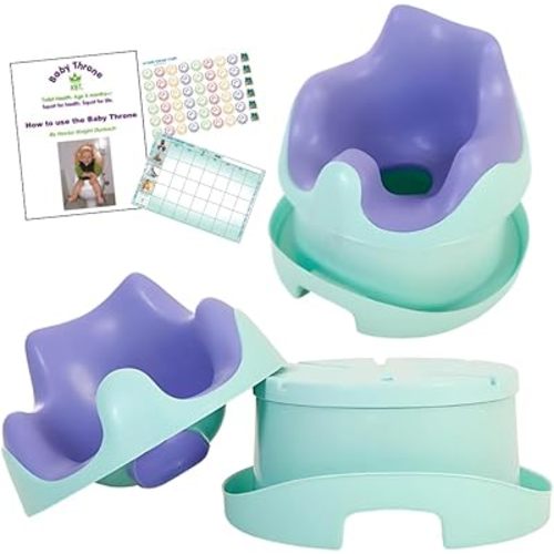 Pediatrician-Approved Squat Position for Easier Pooping & Elimination Communication (EC) | 7-in-1 Potty Training Seat | Includes Footrest, Step Stool & Toddler Toilet Seat | Reduces Diaper Waste