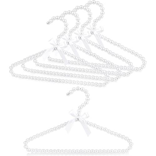 Adorila Pearl Kids Hangers for Small Delicates, 12x7.5 in, White, 5 Pack