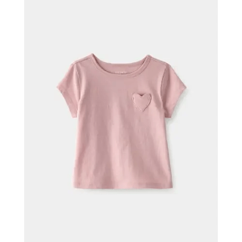 Baby Girl Heart Pocket Top - Pink | Carter's