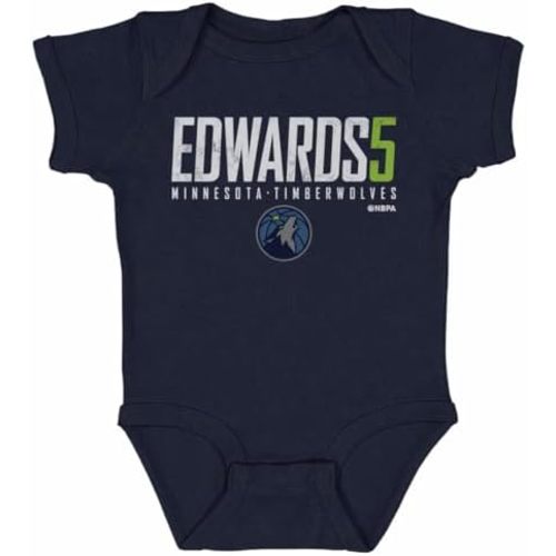 500 LEVEL Anthony Edwards Minnesota Timberwolves One-Piece Infant Bodysuit - Anthony Edwards Minnesota Timberwolves Elite WHT