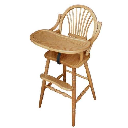 Amish Windsor Sheaf Back High Chair