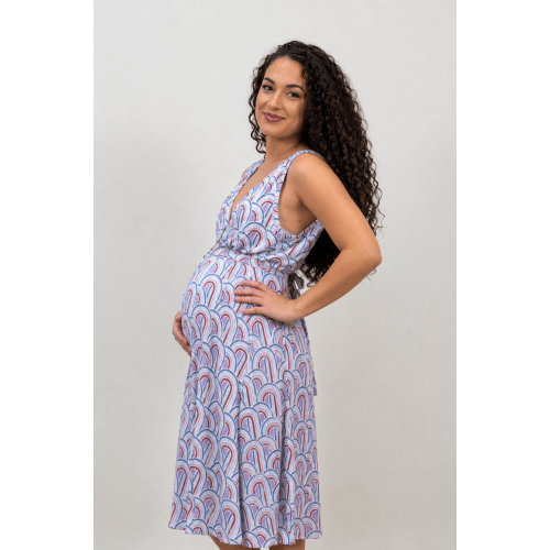 Juliet Labor & Postpartum Gown Rainbow Edition- All Sales are Final (N – Lila