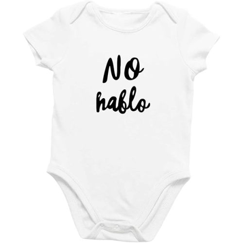 Printique Organic GOTS certified baby onesie unisex bodysuit 0-18 months - Funny Spanish Quotes