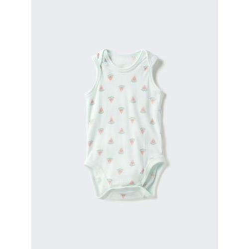 Cotton Mesh Bodysuit Sleeveless