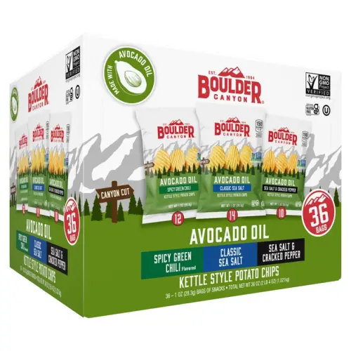 Boulder Canyon Kettle Style Potato Chips, Variety Pack, 1 oz, 36-count | Costco