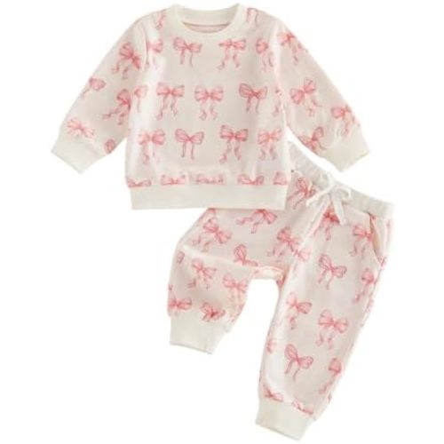 Toddler Girl Fall Clothes Outfit Long Sleeve Sweatshirt Pants Set