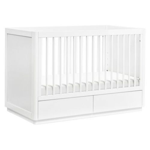 Babyletto Bento 3-in-1 Convertible Storage Crib with Toddler Bed Conversion Kit - White
