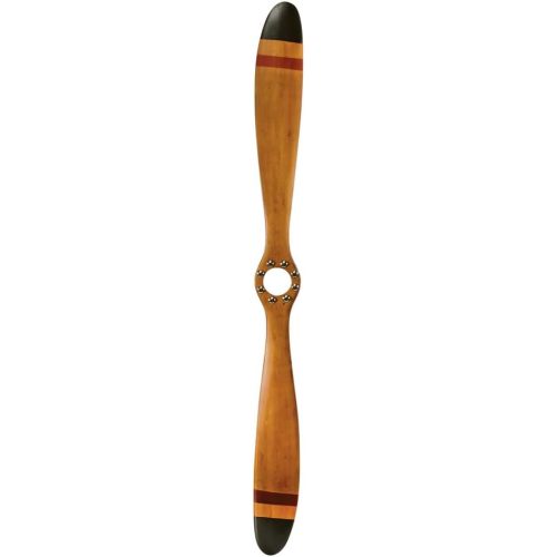 Sporty's Mahogany Vintage Aircraft Wooden Propeller (46") with Detailed Center Hub Airplane Decor Antique Props