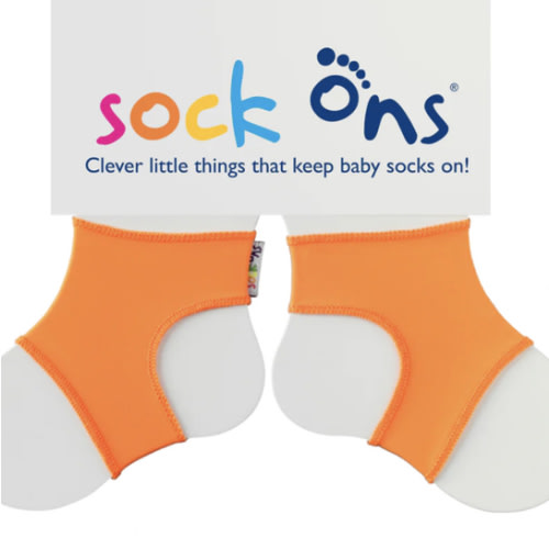 Sock Ons- Orange 0-6m