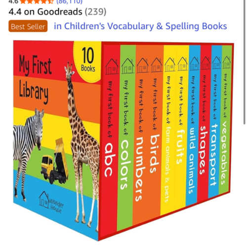 My First Library: Boxset of 10 Board Books for Kids