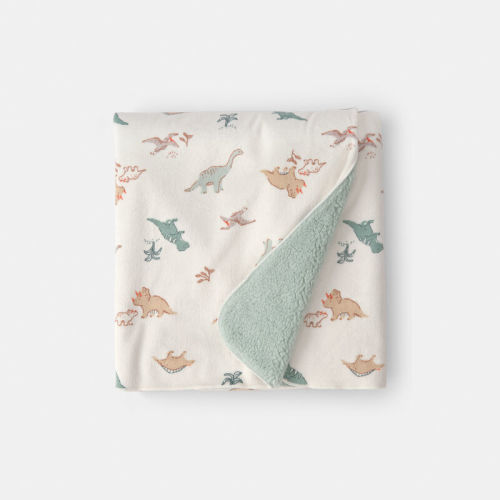 Baby Dinosaur Plush Blanket - Green/Ivory | Carter’s Oshkosh Canada