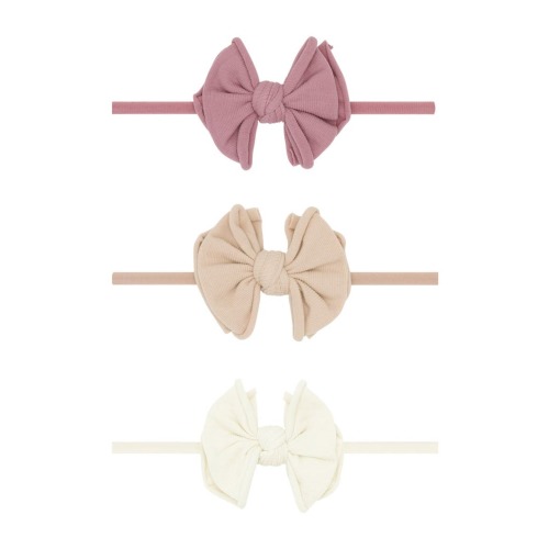3-Pack Baby Fab Skinny Bow Headbands