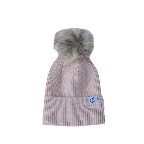 Satin Lined Pom Beanie for Newborns – Aarin & Co.
