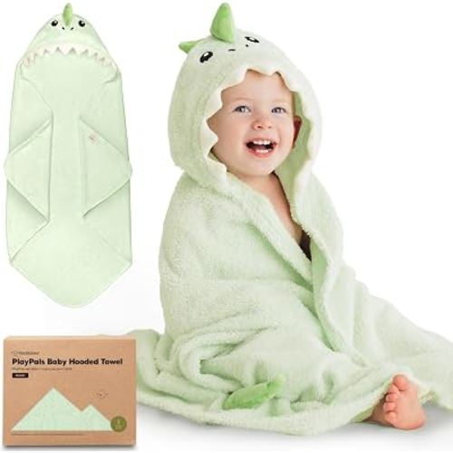 KeaBabies Organic Baby Towel with Hood for Girls, Boys, Soft (Draco) | Absorbent 100% Cotton Hooded Baby Towels for Newborns, Infants, Large Hooded Bath Towels for Babies, Kids, Toddler 1-3