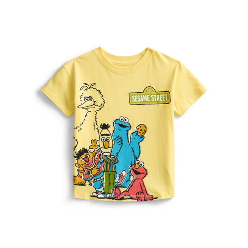 Sesame Street Toddler Short Sleeve Graphic Crewneck Tee, Sizes 12M-5T