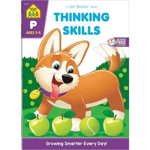 School Zone Thinking Skills Workbook: 64 Pages, Preschool, Kindergarten, Problem-Solving, Logic & Reasoning Puzzles, Ages 3 to 5 (Get Ready! Book Series)