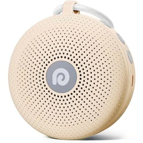 Dreamegg White Noise Machine - Portable Sound Machine for Baby Adult, Features Powerful Battery, 21 Soothing Sound, Noise Canceling for Office,Sound Therapy for Home,Travel, Registry Gift, Light Khaki