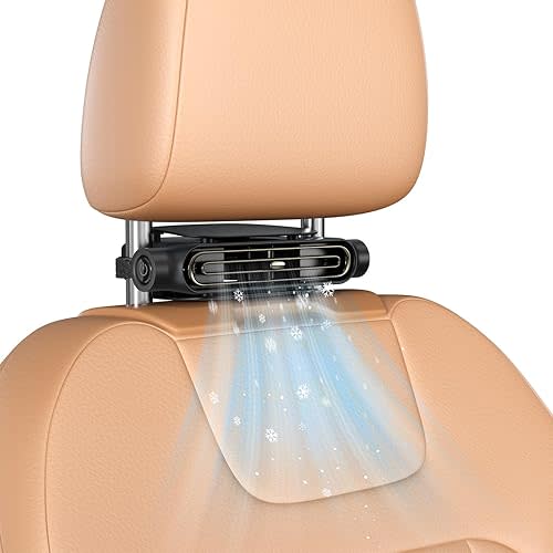 USB Car Seat Fan for Backseat - 3 Speeds Quiet Neck Fan Mini Portable Air Conditioners for Car Accessories, Cooling Fans for Baby Kids Rear Facing, Carseat Fan for Jeep SUV Van RV Truck