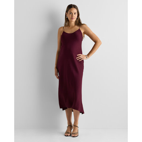 Washable Stretch Silk Maternity Slip Dress in Moonstone Blue Heirloom Floral