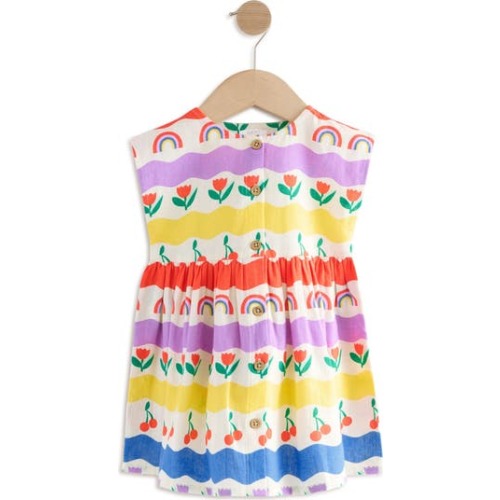 Kids' Cotton & Linen Button-Up Dress, 12-18M