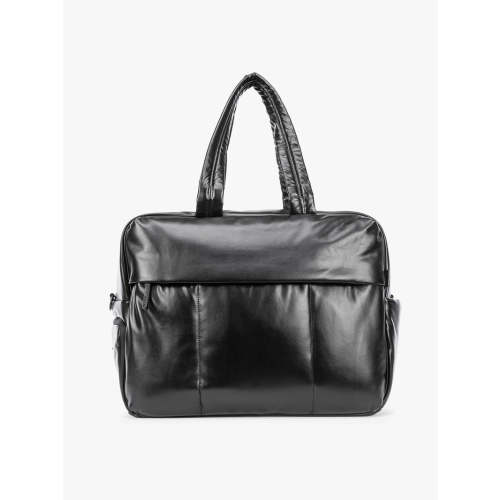 Luka Large Duffel in Vegan Leather in Black | CALPAK