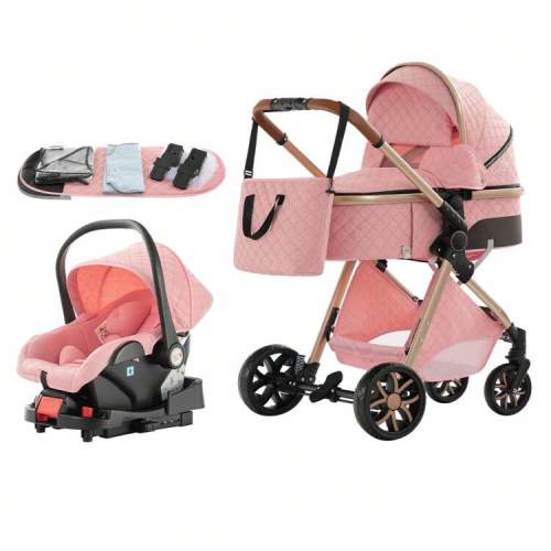 Baby Stroller 3-In-1 Travel System,Adjustable Stroller And Accessories Combo Set, One Click Folding. | SHEIN USA