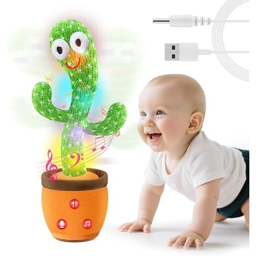 Juguetes de cactus que hablan bailando para bebés, regalos para niños y niñas, cantando imitando juguetes de grabación, repite lo que dices, viene con 120 canciones en inglés, juguete musical