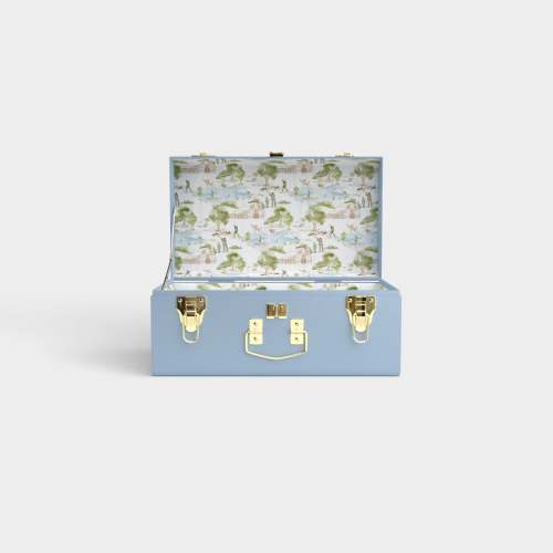Mini Trunk - Light Blue - Heritage Hunt / Embroidery